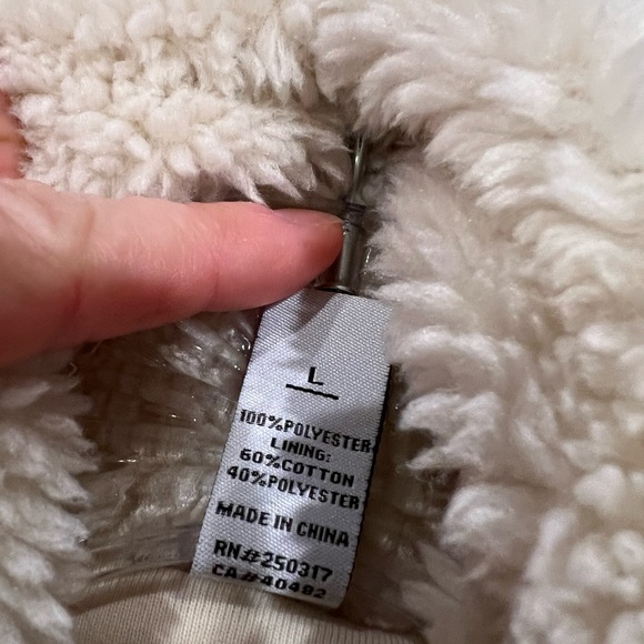 Women’s Varley Pull Over Half Zip Sherpa Appleton Fleece Cinch Waist Size L - Picture 10 of 14